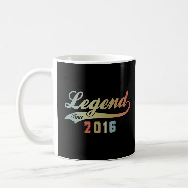 Legende seit 2016 Vintager Geburtstag Kaffeetasse (Links)