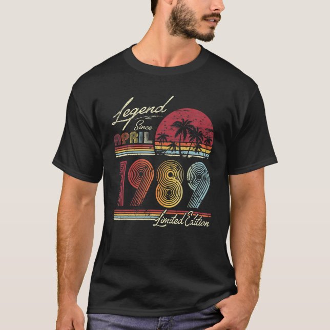 Legende seit April 1989 33 Jahre alt 33 Jahre Gebu T-Shirt (Vorderseite)