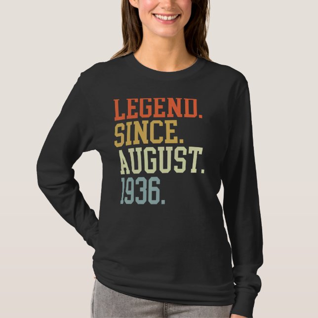 Legende seit August 1936 für Männer Frauen August  T-Shirt (Vorderseite)