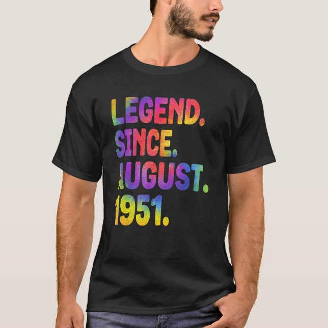 Legende seit August 1951 72 Jahre alte Gefärbte Kr T-Shirt (Vorderseite)
