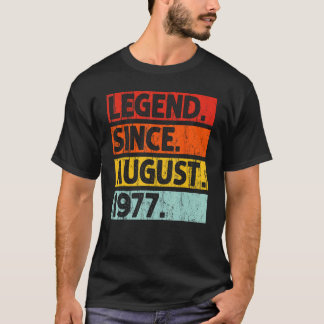 Legende Seit August 1977 Vintag 1977 Männer Frauen T-Shirt