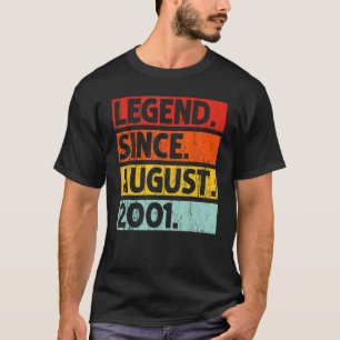 Legende seit August 2001 Vintag 21 Jahre alt 21. T-Shirt