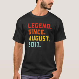 Legende seit August 2011 11 Jahre alt Vintag 11. T-Shirt