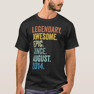 Legende seit August 2014 9 Jahre alt 9. Geburtstag T-Shirt
