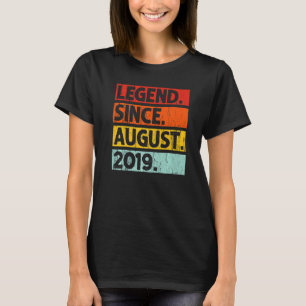 Legende Seit August 2019 Vintag 3 Jahre alt 3. T-Shirt