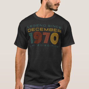 Legende Seit Dezember 1970, limitiertes Herren-T-S T-Shirt