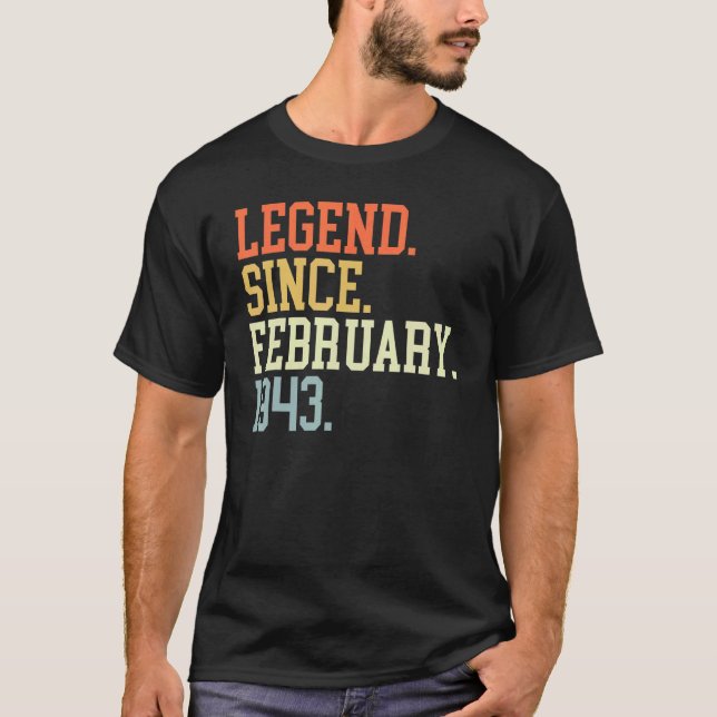 Legende seit Februar 1943 für Männer Frauen Februa T-Shirt (Vorderseite)