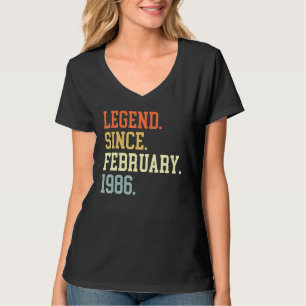 Legende seit Februar 1986 für Männer Frauen Februa T-Shirt