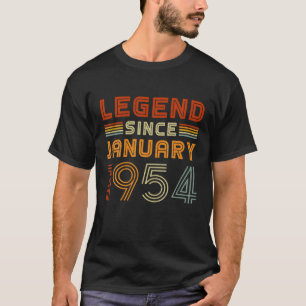 Legende Seit Januar 1954 Männer Frauen Vintag 68. T-Shirt