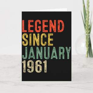 Legende seit Januar 1961 65. Geburtstagsgeschenke Karte