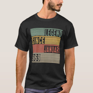 Legende Seit Januar 1969 53. Geburtstag 53 Jahr Ol T-Shirt