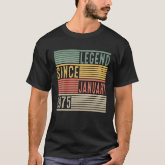 Legende Seit Januar 1975 47. Geburtstag 47 Jahre O T-Shirt