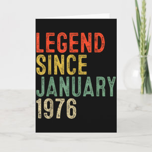 Legende seit Januar 1976 50. Geburtstagsgeschenke  Karte