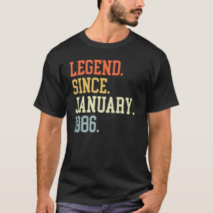 Legende seit Januar 1986 für Männer Frauen 19. Jan T-Shirt