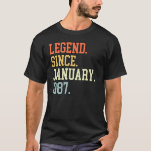 Legende seit Januar 1987 für Männer Frauen 19. Jan T-Shirt