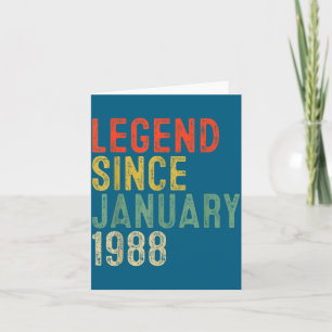 Legende seit Januar 1988 38. Geburtstag 38 Jahre a Karte