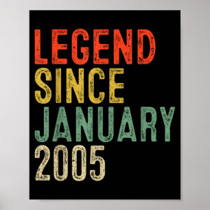 Legende seit Januar 2005 21. Geburtstagsgeschenke Poster