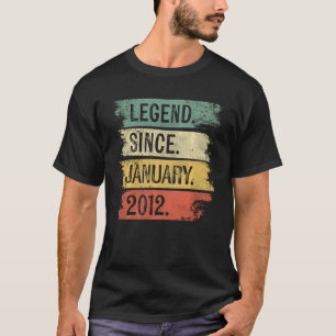 Legende Seit Januar 2012 9 Jahre alt 9. Geburtstag T-Shirt