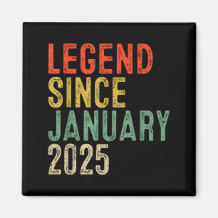 Legende seit Januar 2025 1. Geburtstag 1 Jahr alt Magnet