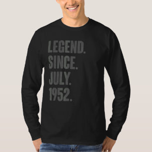 Legende seit Juli 1952 70 Jahre alt 70. Geburtstag T-Shirt