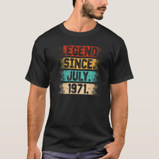 Legende seit Juli 1971 Vintag 51 Jahre alt 51. B T-Shirt