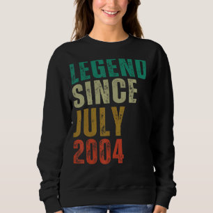 Legende Seit Juli 2004 Vintag 18. Geburtstag 18 Ye Sweatshirt