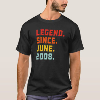 Legende Seit Juni 2008 14. Geburtstag Vintag 14 Ye T-Shirt