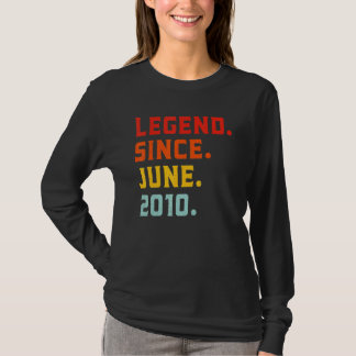Legende Seit Juni 2010 12. Geburtstag Vintag 12 Ye T-Shirt