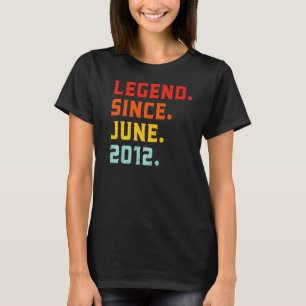 Legende Seit Juni 2012 10. Geburtstag Vintag 10 Ye T-Shirt