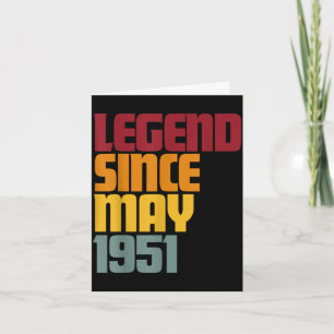 Legende seit Mai 1951 75. Geburtstag - vintage lus Karte