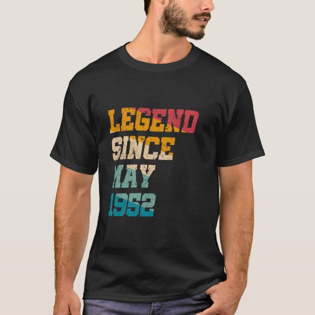 Legende seit Mai 1952 Funny 73 Jahre alter Retro 7 T-Shirt (Vorderseite)