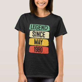 Legende seit Mai 1980 45 Jahre alte Frauen Männer T-Shirt