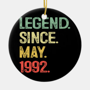 Legende seit Mai 1992 30. Geburtstag 30 Jahre alt Keramik Ornament