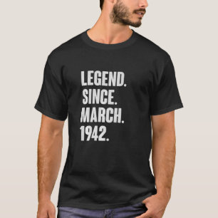 Legende seit März 1942 80 Jahre alt 80. Geburtstag T-Shirt