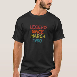 Legende seit März 1990 Retro Geburtstag T-Shirt