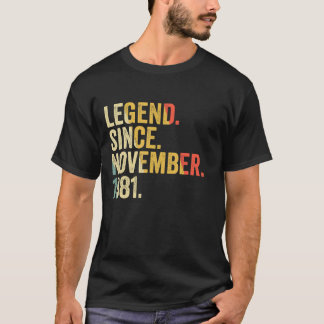 Legende seit November 1981 41 Jahre alt 41. Geburt T-Shirt