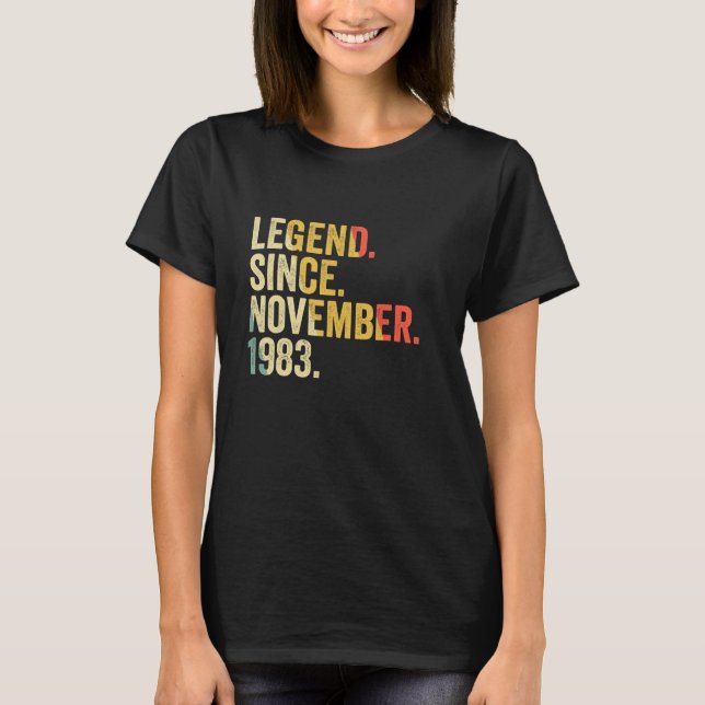 Legende seit November 1983 39 Jahre alt 39. Geburt T-Shirt (Vorderseite)
