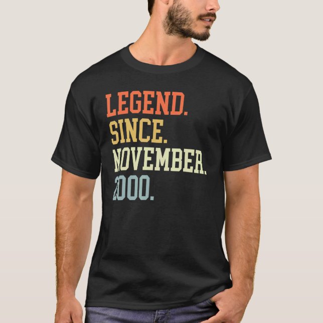 Legende seit November 2000 für Männer Frauen Novem T-Shirt (Vorderseite)