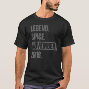 Legende Seit November 2018 4 Jahre 4 Geburtstag T-Shirt
