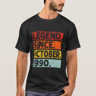 Legende Seit Oktober 1990 Vintag Oktober 1990 Bir T-Shirt
