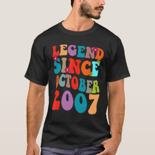 Legende seit Oktober 2007 Vintage Geburtstag Retro T-Shirt