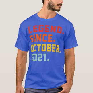 Legende Seit Oktober 2021 1. Geburtstag Vintag 1 J T-Shirt