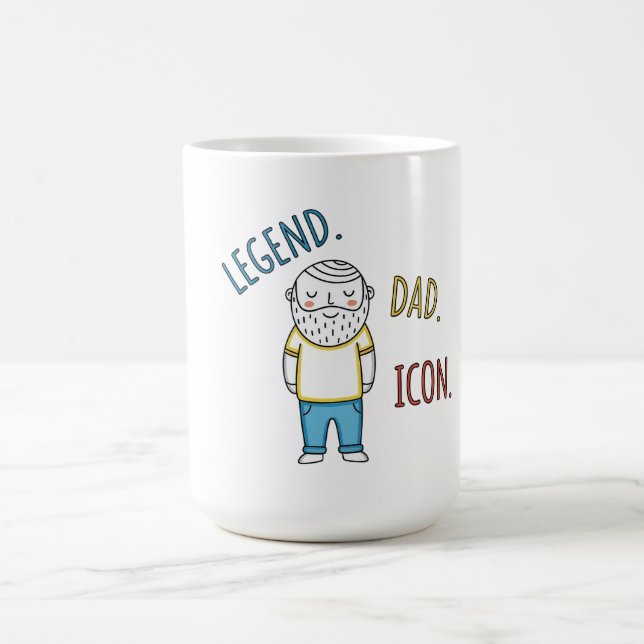 Legende. Vater. Icon. Vatertag Kaffeetasse (Mittel)
