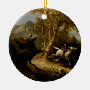 Legende von Headless Horseman Halloween Ghost Keramik Ornament