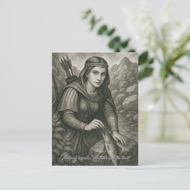 Legende von Mathilde und der Forelle von Orval, Be Postkarte (Stehend Vorderseite)