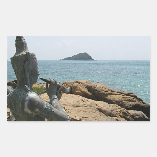 Legende von Sudsakorn ... Sattahip, Thailand Rechteckiger Aufkleber (Vorderseite)