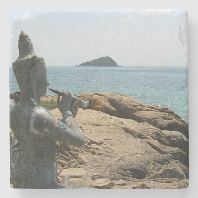 Legende von Sudsakorn… Sattahip, Thailand Steinuntersetzer (Vorderseite)