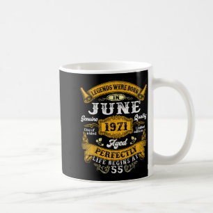 Legenden, die im Juni 1971 geboren wurden, vintage Kaffeetasse