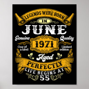 Legenden, die im Juni 1971 geboren wurden, Vintage Poster