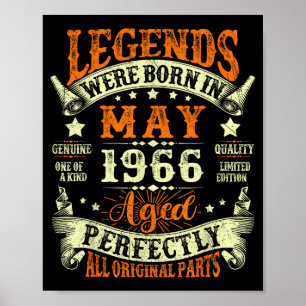Legenden, die im Mai 1966 geboren wurden, zum 60. Poster